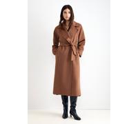 Phase Eight Women's Darcy Double Face Belted Wrap Coat in Chocolate | Size: Large