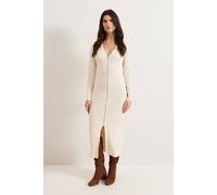 Phase Eight Women's Ella Ribbed Knit Dress in Light Beige | Size: 12 Phase Eight Light Beige 12