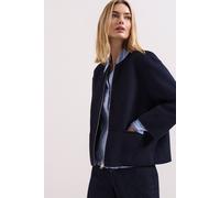 Phase Eight Women's Georgie Wool Round-Neck Boxy Jacket in Dark Navy | Size: Small Phase Eight Dark Navy S