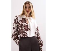 Phase Eight Women's Hattie Satin Printed Blouse in White | Size: 12 Phase Eight White 12