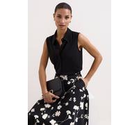 Phase Eight Women's Helena Zip Top in Black | Size: 14