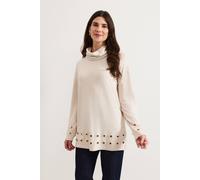 Phase Eight Women's Jennie Eyelet Knit Top in Light Beige | Size: 16 Phase Eight Light Beige 16
