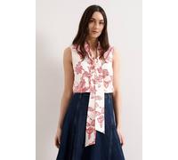 Phase Eight Junie Tie Neck Sleeveless Blouse In Red Red