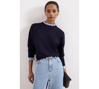 Phase Eight Women's Knit Jumper, Soft-Feel Draped Silhouette in Dark Navy | Size: Medium