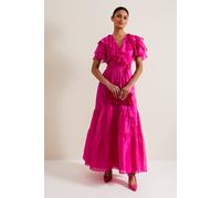 Phase Eight Women's Mabelle Tiered Maxi Dress in Fuchsia | Size: 8 Phase Eight Fuchsia 8