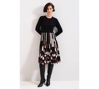 Phase Eight Women's Maci Pleated Long Sleeve Dress in Chocolate | Size: 10 Phase Eight Chocolate 10