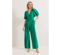 Phase Eight Women's Margot V-Neck Puff Jumpsuit in Emerald | Size: 16 Phase Eight Emerald 16