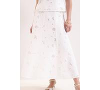 Phase Eight Women's Marina Lace Midi Skirt in White | Size: 10 Phase Eight White 10