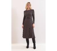 Phase Eight Women's Mia Stripe Long Sleeve Midi Dress | Size: 26