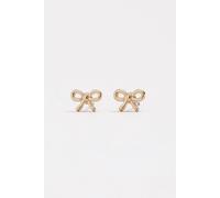 Phase Eight Women's Mini Bow Earrings in Metallic Gold