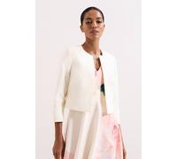 Phase Eight Women's Petite Elizabeth Cropped Blazer in Off White | Size: 18