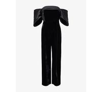 Phase Eight Womens Phase Eight Angelica Bardot-Neck Velvet Jumpsuit Black 18