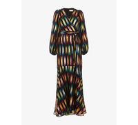 Phase Eight Womens Phase Eight Ellia Petite Graphic-Print Metallic Woven Maxi Dress Multi 14