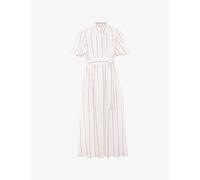 Phase Eight Womens Phase Eight Marielle Striped Woven Shirt Dress White 14