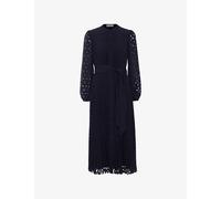 Phase Eight Womens Phase Eight Marina Cut-Out Pleated Woven Midi Dress Navy 10