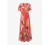 Phase Eight Womens Phase Eight Petite Abigail Floral-Print Woven Maxi Dress Orange 14