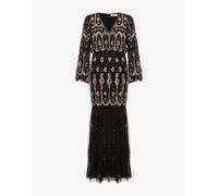 Phase Eight Womens Phase Eight Petite Sequin-Embellished Woven Maxi Dress Black 12