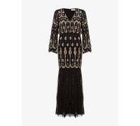 Phase Eight Womens Phase Eight Sasha Sequin-Embellished Woven Maxi Dress Black 12