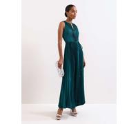 Phase Eight Women's Plisse Pleated Sparkly Maxi Waisted Dress - 12REG - Green Mix, Green Mix