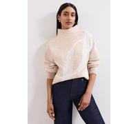 Phase Eight Women's Stephanie Long Sleeve High Neck Jumper in Light Beige | Size: Medium Phase Eight Light Beige M