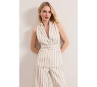 Phase Eight Women's Tabitha Belted Waistcoat in Off-White | Size: 14 Phase Eight Off-White 14