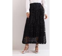 Phase Eight Women's Talis Textured Skirt in Black | Size: 18 Phase Eight Black 18
