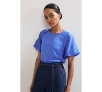 Phase Eight Women's Tate Puff Sleeve Top in Bright Blue | Size: 14 Phase Eight Bright Blue 14
