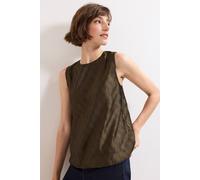 Phase Eight Women's Zula Textured Bubble Sleeveless Blouse in Dark Olive | Size: 10 Phase Eight Dark Olive 10