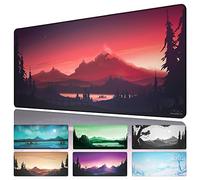 PhaseByte Mystic Peak Extended Mouse Pad - Non-Slip Mouse Mat with Stitched Edges, Smooth Micro-Fiber Desk Mat, Hand Washable, 35.4"x15.7", 900x400x4mm