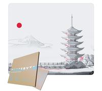PhaseByte Pagoda Falls Extended Gaming Mouse Pad - Non-Slip Large Mouse Mat with Stitched Edges, Smooth Micro-Fiber Computer Desk Mat, Hand Washable Gaming Mousepad - 320x270x4mm