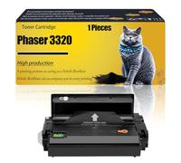 Phaser 3320 Compatible for Xerox Toner Cartridge 106R02307 Phaser 3320 Printers, High Yield Alternatives Reliable Printing (Black)