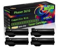 Phaser 3610 Compatible for Xerox Toner Cartridge with Chip Phaser 3610 Phaser 3610DN WorkCentre 3615 WorkCentre Printers (4 Pack Black)