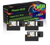 Phaser 6020 Compatible for Xerox Toner Cartridge with Chip Phaser 6020 Phaser 6022 WorkCentre 6025 WorkCentre Printers (3 Pack Black)
