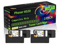 Phaser 6020 Compatible for Xerox Toner Cartridge with Chip Phaser 6020 Phaser 6022 WorkCentre 6025 WorkCentre Printers (2 Pack Black)
