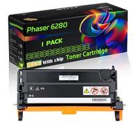 Phaser 6280 Compatible for Xerox Toner Cartridge with Chip Phaser 6280 Phaser 6280V/DN Phaser Printers (1 Pack Black)