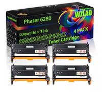 Phaser 6280 Compatible for Xerox Toner Cartridge with Chip Phaser 6280 Phaser 6280V/DN Phaser Printers (4 Pack Black)
