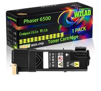 Phaser 6500 Compatible for Xerox Toner Cartridge with Chip Phaser 6500 Phaser 6500DN Phaser 6500N WorkCentre 6505 WorkCentre Printers (1 Pack Yellow)