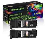 Phaser 6500 Compatible for Xerox Toner Cartridge with Chip Phaser 6500 Phaser 6500DN Phaser 6500N WorkCentre 6505 WorkCentre Printers (2 Pack Black)