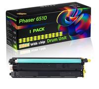 Phaser 6510 Compatible for Xerox Drum Unit with Chip WorkCentre 6515 6515DN 6515DNI 6515DNW 6515N Printers (1 Pack Yellow)