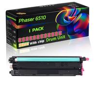 Phaser 6510 Compatible for Xerox Drum Unit with Chip WorkCentre 6515 6515DN 6515DNI 6515DNW 6515N Printers (1 Pack Magenta)
