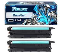 Phaser 6510 Drum Unit Compatible for Xerox WorkCentre 6515 6515DN 6515DNI 6515DNW 6515N 6515NW Printers, With Chip Large Capacity 50000 Pages (2 Pack Black)