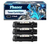 Phaser 6510 Toner Cartridges Compatible for Xerox Phaser 6510 6510DN 6510DNI 6510N WorkCentre 6515 6515DN 6515DNI 6515DNW 6515N 6515NW Printers, With Chip Large Capacity 6500 Pages (3 Pack Black)