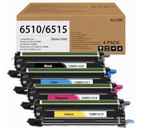 Phaser 6510 WorkCentre 6515 Drum Unit Compatible Xerox 108R01417 108R01418 108R01419 108R01420 Imaging Unit Replacement for Xerox WorkCentre 6515 Phaser 6510 Printer(4-Pack)