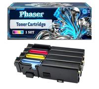 Phaser 6600 Toner Cartridge Compatible for Xerox Phaser 6600 6600n 6600dn WorkCentre 6605 6605n 6605dn Printers, With Chip Large Capacity 8000 Pages (4-Pack BK/C/M/Y)