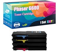 Phaser 6600 Toner Cartridge Compatible with Xerox Phaser 6600 Phaser 6600DN Phaser 6600N WorkCentre 6605 Printer, High-Yield Ideal for High-Volume Printing (Multicolor)