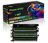 Phaser 6700 Compatible for Xerox Drum Unit with Chip Phaser 6700 Phaser 6700DN Phaser 6700DT Phaser 6700DX Phaser Printers (4-Pack BK/C/M/Y)