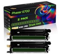 Phaser 6700 Compatible for Xerox Drum Unit with Chip Phaser 6700 Phaser 6700DN Phaser 6700DT Phaser 6700DX Phaser Printers (2 Pack Black)