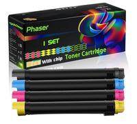 Phaser 7800DX Compatible for Xerox Toner Cartridge with Chip Phaser 7800 Phaser 7800DN Phaser 7800DX Phaser Printers (4-Pack BK/C/M/Y)