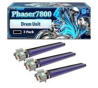 Phaser7800 Drum Unit Compatible for Xerox Phaser 7800 7800DN 7800DX 7800GX Printers, With Chip Large Capacity 80000 Pages (3 Pack Black)