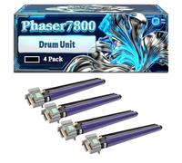 Phaser7800 Drum Unit Compatible for Xerox Phaser 7800 7800DN 7800DX 7800GX Printers, With Chip Large Capacity 80000 Pages (4 Pack Black)